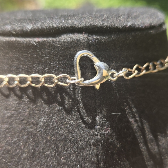 Emerald Drutzy Crystal Gemstone Sterling Necklace 20" Adjustable - Picture 6 of 7